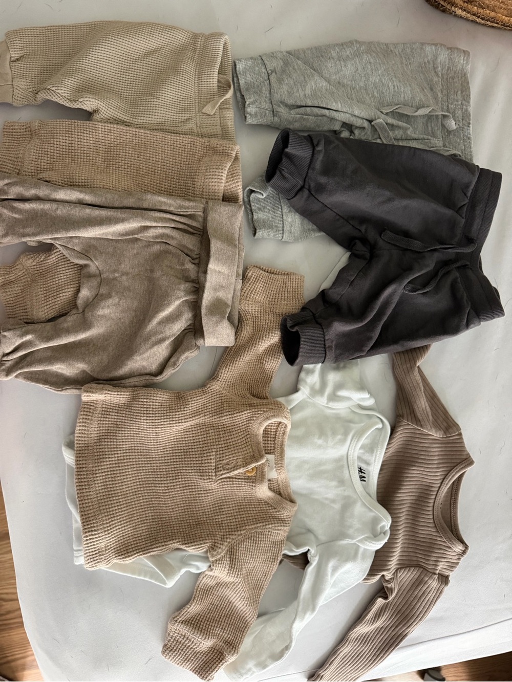 H&M Kids Neutral & Gray Joggers and Sweatpants Set